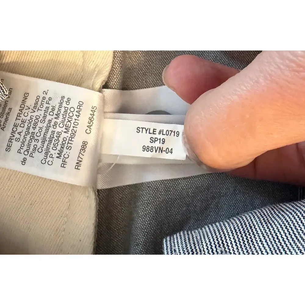 NWOT J.Crew 770 Straight-fit chino in stretch chambray in Concrete Gray sz 34x32